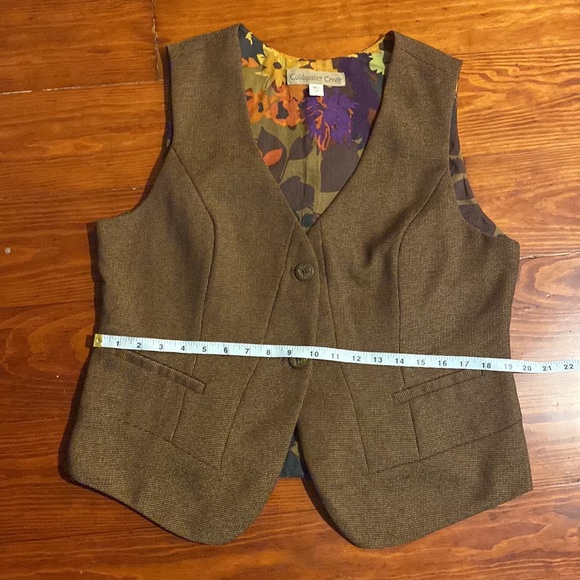SALE Tweed vest floral lining 14 Coldwater Creek NWOT - Picture 9 of 15